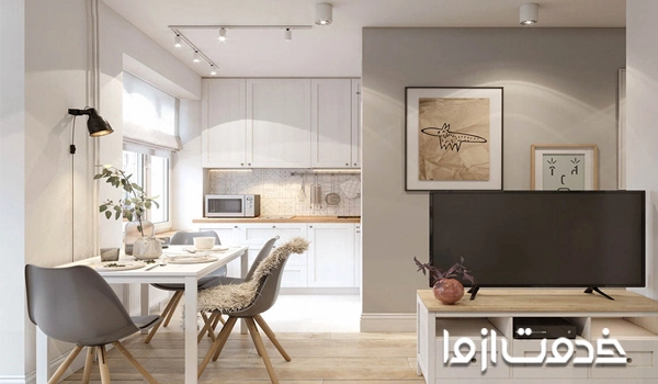 بازسازی خانه 40 متری و توجه به نورپردازی